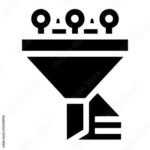 Filter icon representing data processing and organization concept