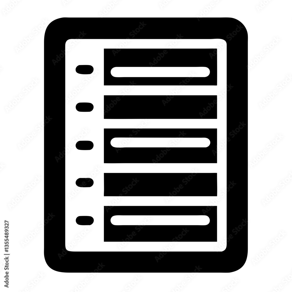 List icon representing organization, productivity concept List icon representing organization, productivity concept