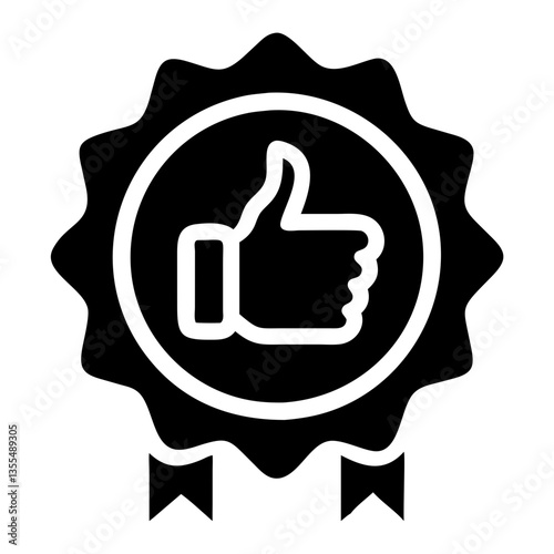 Like icon symbolizing approval, positive feedback concept