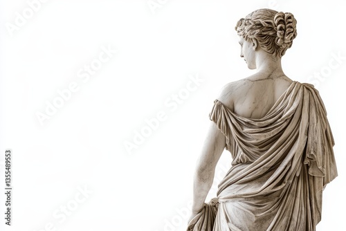 Aphrodite the ancient deity of love and beauty is depicted in a marble statue at the Mus