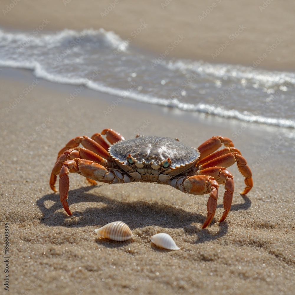 Crab Holding a Shell in Its Claws Crab Holding a Shell in Its Claws