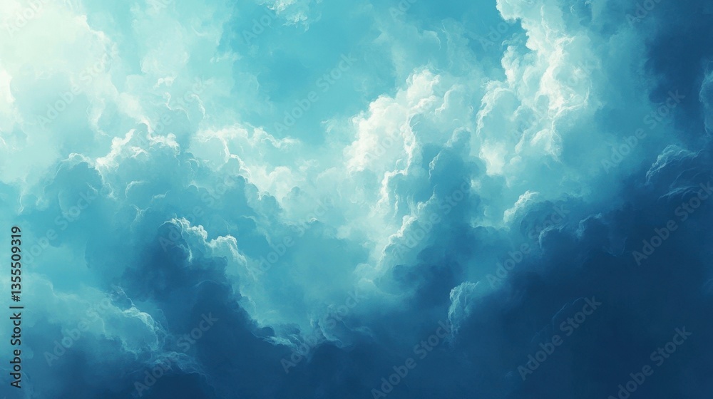 Fototapeta premium Nubes en un cielo azul