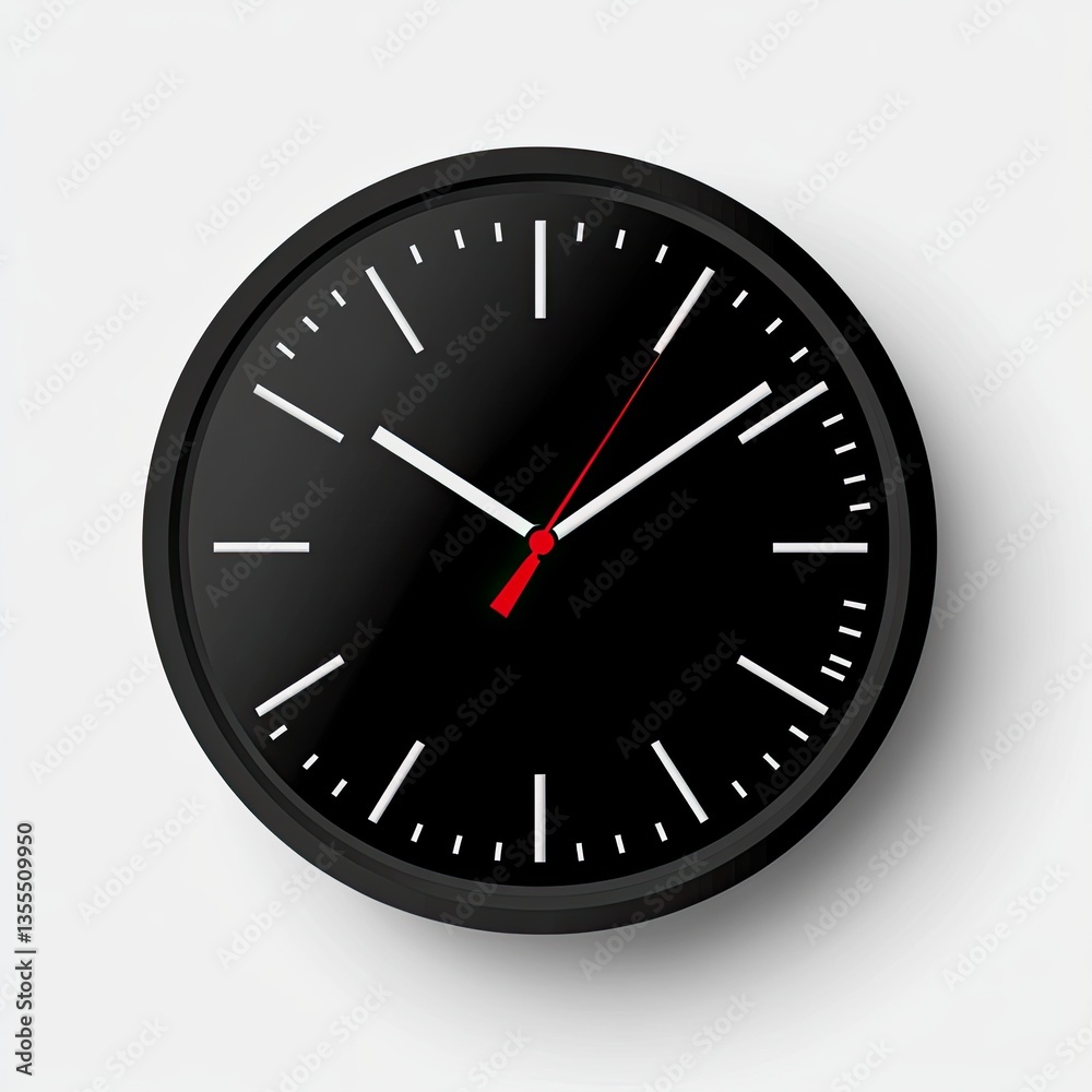 Modern black wall clock Modern black wall clock