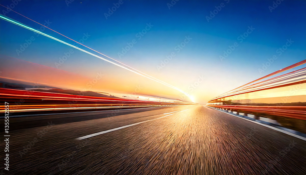 Blurred background. Speeding road background. High exposure speedy road material. Blurred background. Speeding road background. High exposure speedy road material.