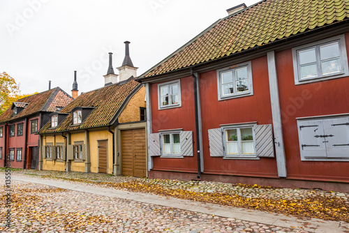 Europe, Sweden, Stockholm, Soder Island, Sodermalm. 19th Century houses nearby Master Mikaels Gata. Fjallgatan.