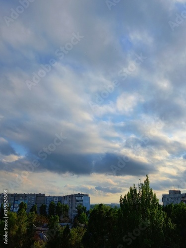clouds over the city