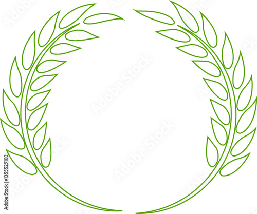 Wallpaper Mural Wheats ears icon and wheat design elements flat line vector  isolated on transparent background. Harvest wheat grain, growth rice stalk and whole bread grains or field cereal nutritious. Torontodigital.ca