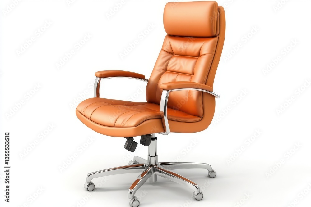 Naklejka premium Ergonomic chair designed for comfort and posture support isolated on a white background
