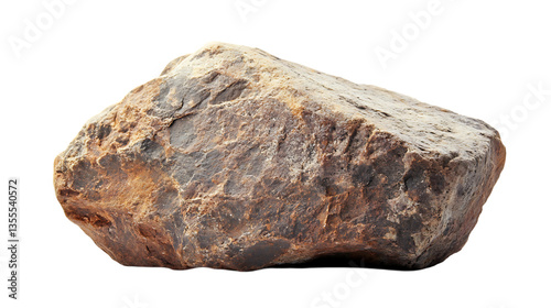 Big rock stone isolated on transparent PNG