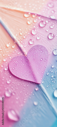 heart with water drops