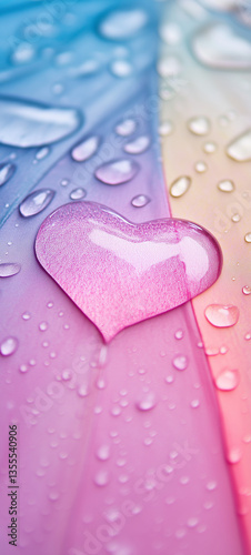 heart-shaped raindrops