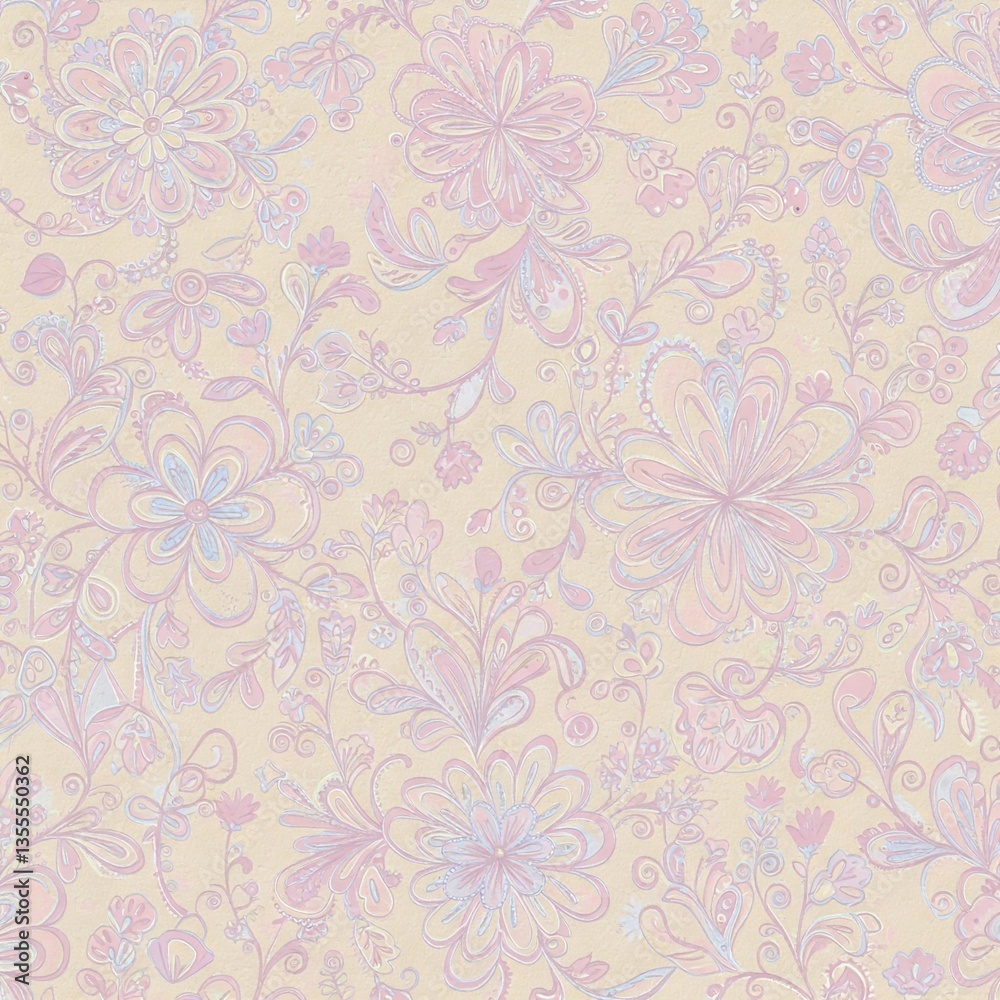 seamless floral background AI generative seamless floral background AI generative