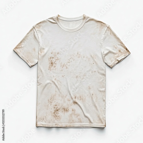 Dirty, stained, worn t-shirt