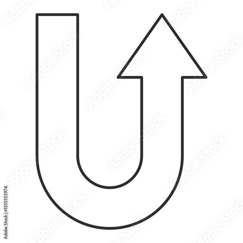 Uターンする矢印アイコン