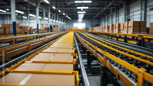 Automated Warehouse Conveyor System - Industrial Logistics & Packaging photo