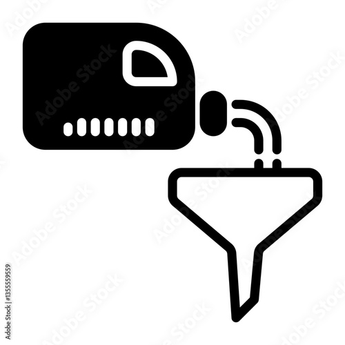 Funnel icon, glyph icon style