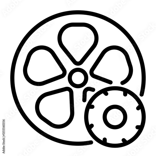 wheel icon, line icon style