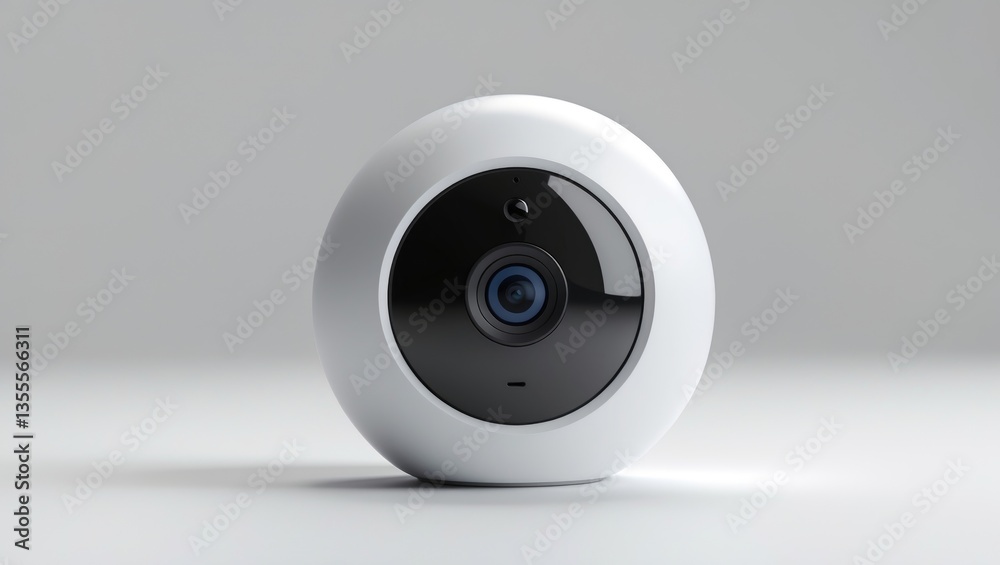 Close-up of a wireless security camera set against a white background, utilized for security monitoring or personal CCTV. Close-up of a wireless security camera set against a white background, utilized for security monitoring or personal CCTV.