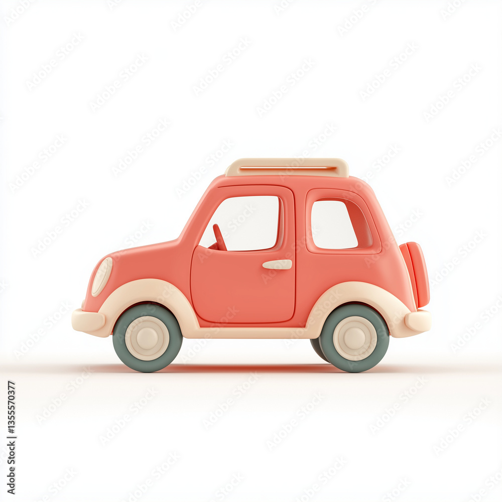 Colorful toy car in playful design, emphasizing creativity and imagination for children Colorful toy car in playful design, emphasizing creativity and imagination for children