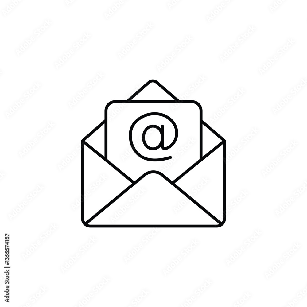 Email icon design with white background stock illustration Email icon design with white background stock illustration