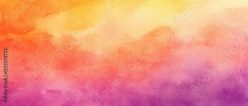 Vibrant Watercolor Abstract Background with Warm Tones and Smooth Gradients, Perfect for Artistic Projects and Designs