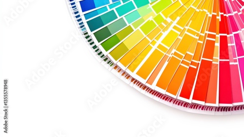 Vibrant Color Palette on Isolated White Background