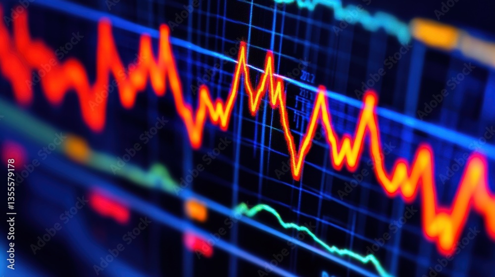 Fototapeta premium Close-Up of Computer Screen Displaying Health Data