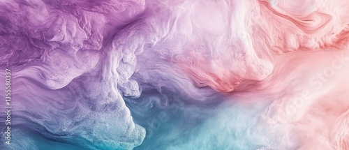 Abstract colorful background with swirls and soft gradients in pastel shades of pink, purple, and blue for artistic designs