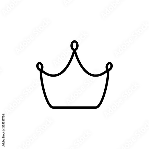crown icon, simple flat style, illustration, logo sign symbol pictogram template, for ui or ux isolated on white for mobile app, editable
