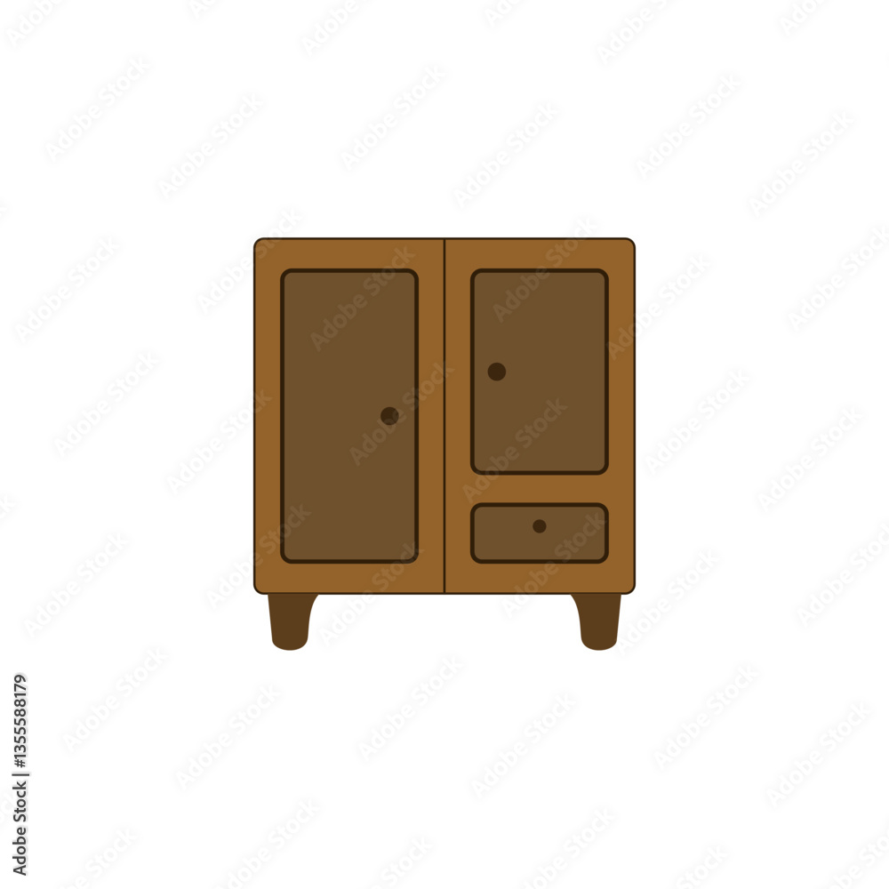 cupboard icon, interior furniture, simple flat style, illustration, logo sign symbol pictogram template, for ui or ux isolated on white for mobile app, editable cupboard icon, interior furniture, simple flat style, illustration, logo sign symbol pictogram template, for ui or ux isolated on white for mobile app, editable