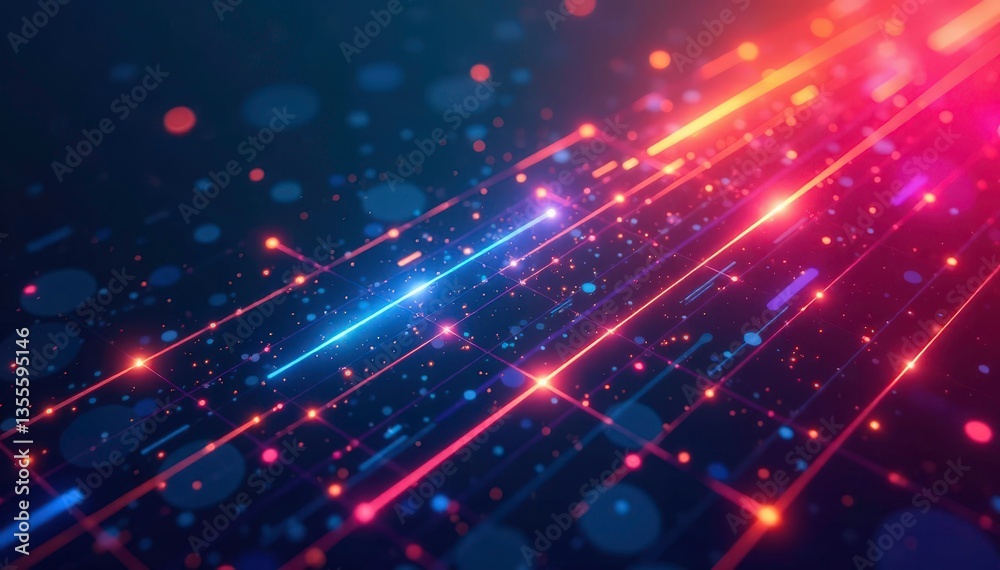 Fototapeta premium Geometric shapes, abstract lines creating a grid, wallpaper, design element