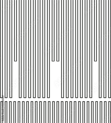 The texture consists of vertical geometric tubes.