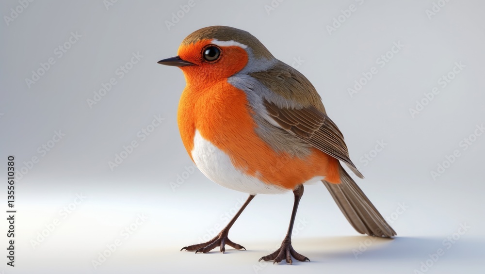 Fototapeta premium Bird against a white backdrop.