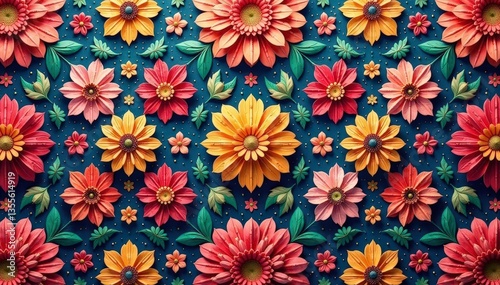 Wallpaper Mural Intricate floral design forming a continuous pattern , nature, growth, design Torontodigital.ca