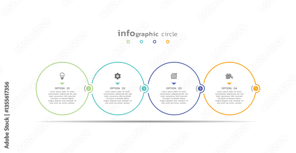Naklejka premium Infographic business template colorful background design