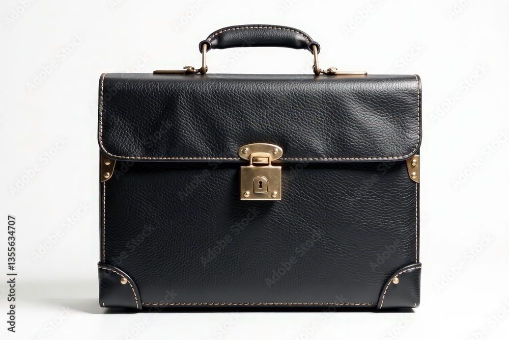 Padlocked briefcase, confidential papers isolated , closed, confidential documents Padlocked briefcase, confidential papers isolated , closed, confidential documents