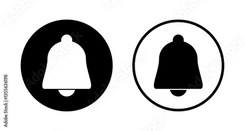 Bell icon logo design. Notification sign and symbol for web site design