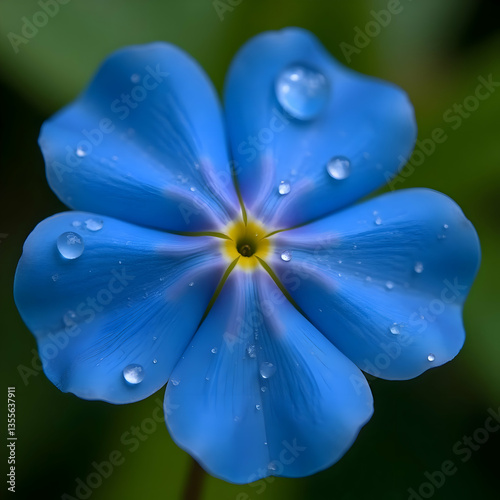 Close-up of a Chatham Island forget-me-not (Myosotidium hortensia) photo