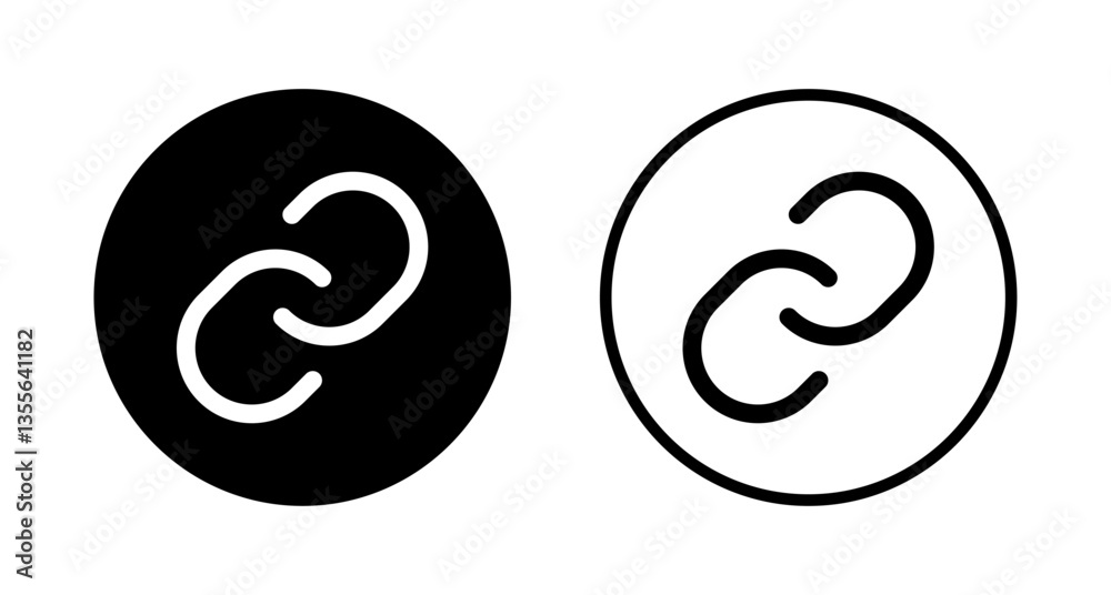 Link icon logo design. Hyperlink chain sign and symbol Link icon logo design. Hyperlink chain sign and symbol