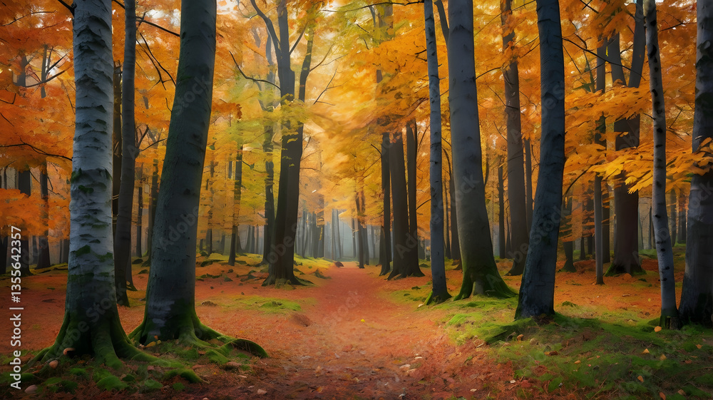 Fototapeta premium autumn in the forest