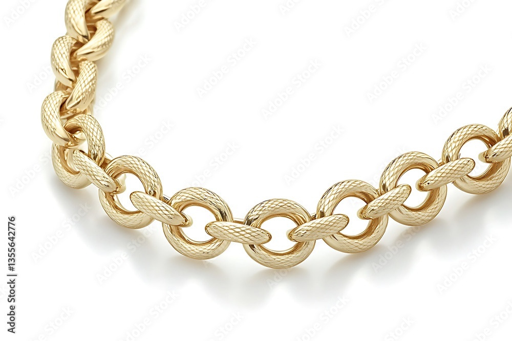 Fototapeta premium A gold chain with a gold clasp