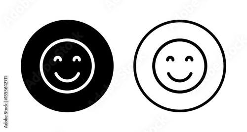 Smile icon logo design. smile emoticon icon. feedback sign and symbol