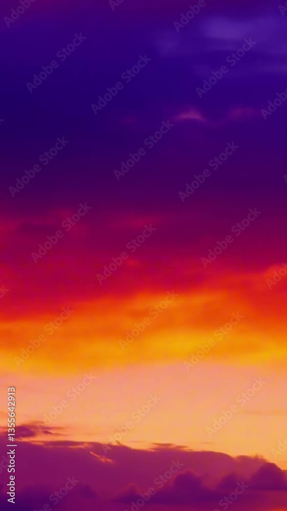vertical 9:16 Dramatic backdrop with fiery orange and red sunset clouds blending into a deep purple sky, vivid and cinematic vertical 9:16 Dramatic backdrop with fiery orange and red sunset clouds blending into a deep purple sky, vivid and cinematic