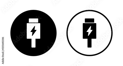 Usb icon logo design. Flash disk sign and symbol. flash drive sign. usb charging