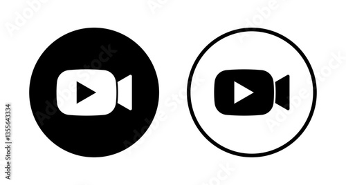 Video icon logo design. video camera sign and symbol. movie sign. cinema