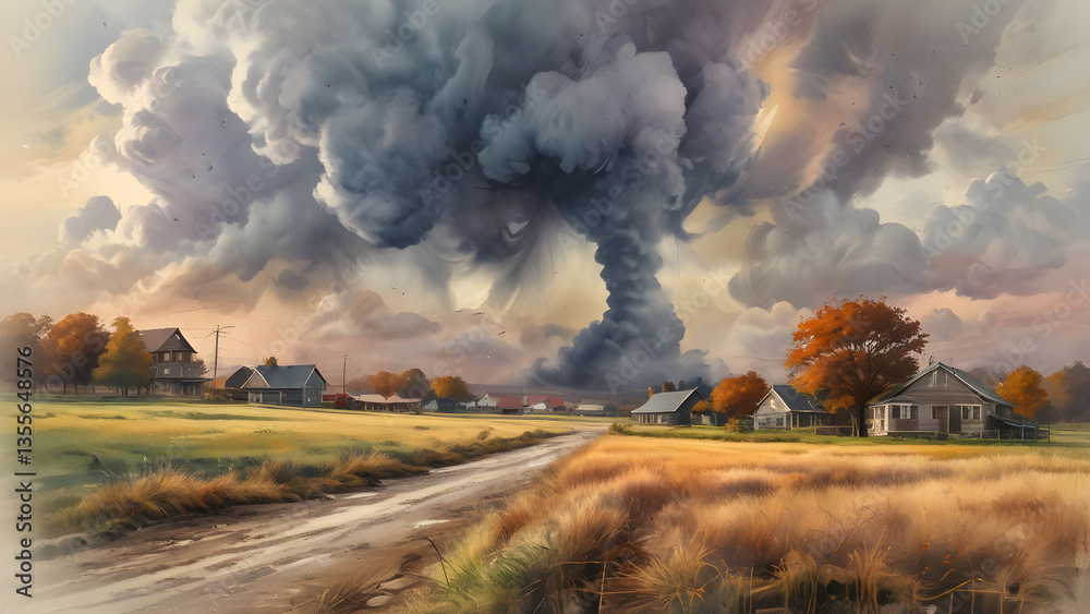 Obraz premium Tornado Activity in Midwest America