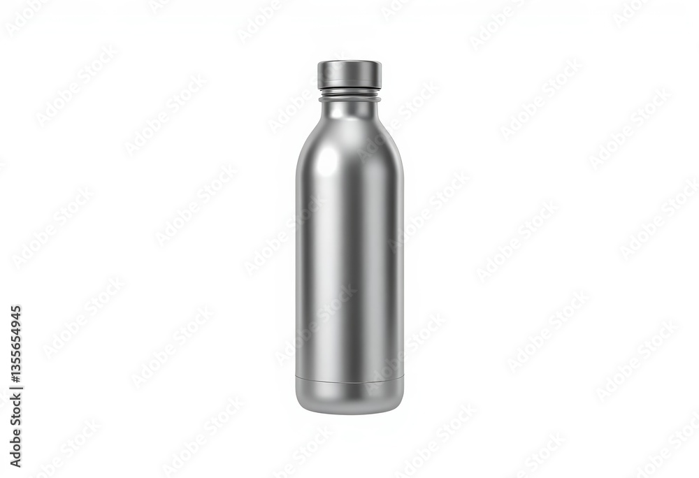 Simple metallic water bottle icon, sleek design, isolated , graphic, product Simple metallic water bottle icon, sleek design, isolated , graphic, product