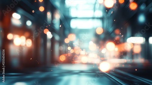 Blurred industrial background