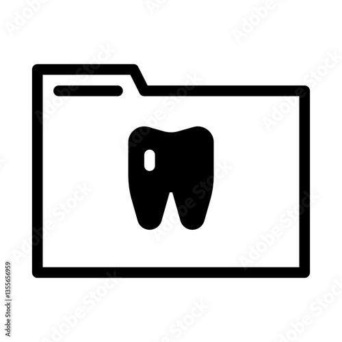 dental care folder. This is a vector single icon with a semi solid style. perfect for any purpose, such as website design, mobile app design, logo design, pattern design, etc.