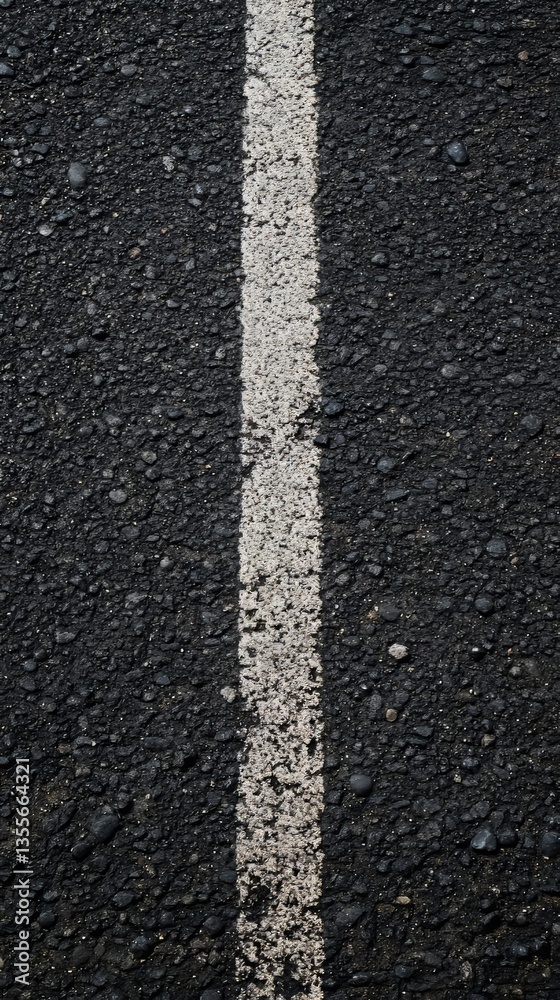 Fototapeta premium Road with single white stripe